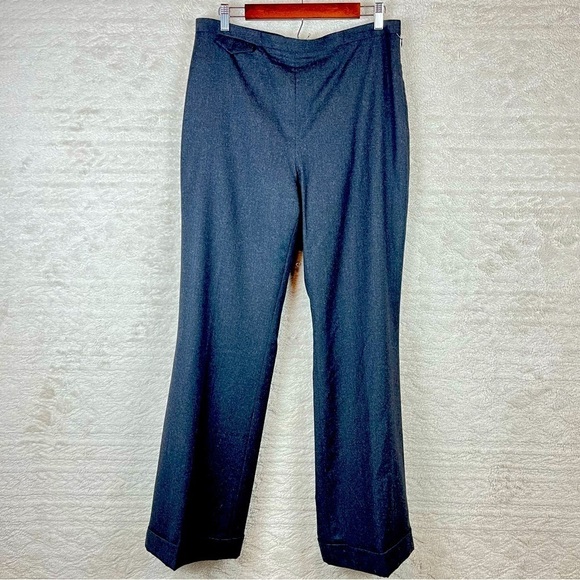 J. CREW 100% Wool Charcoal Dress Trouser Pants Size 12 Career Wear Professional - Picture 1 of 13